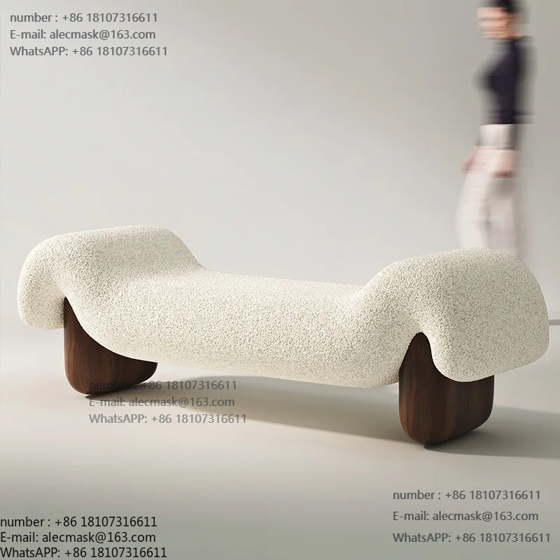 

Wabi Sand Wind Small Apartment Designer Creative Bedside Bench Sofa Italian Style