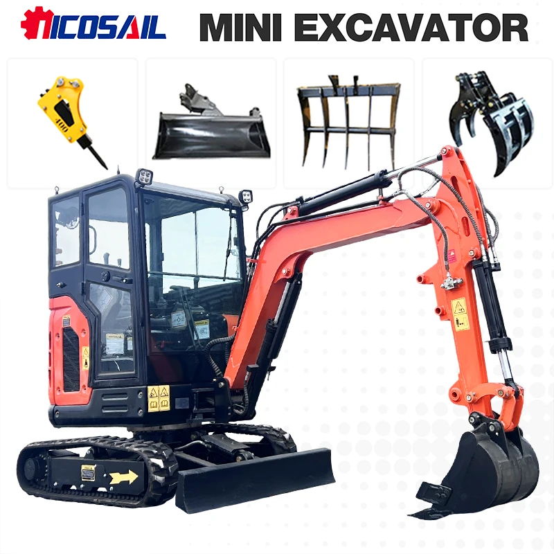 

Micro Digger 2.5 Ton Mini Excavator For Construction Adjustable Track Width Mini Digger