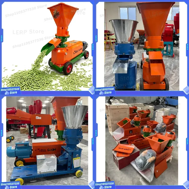Automatic Small Animal Feed Pellet Machine for Poultry Livestock Pig Chicken Cattle Farming Equipment Grain Processing Maker