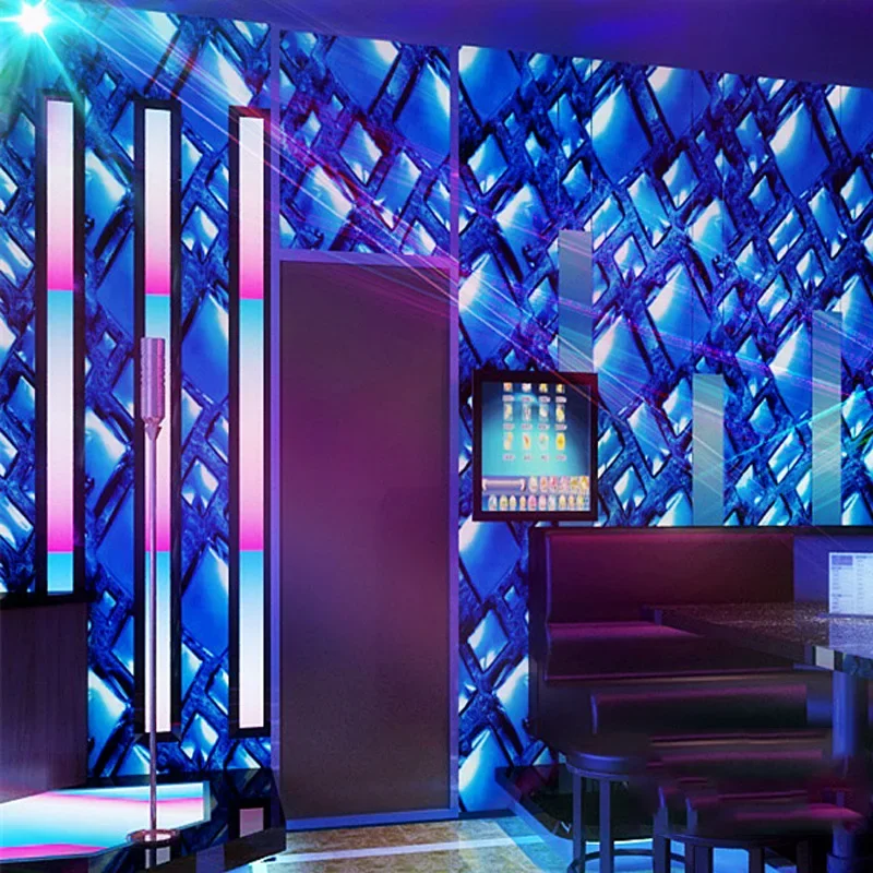 KTV Wallpaper 3 D Stereoscopic Fashion Bar Ballroom Box Theme Room Entertainment Corridor Background Wallpape