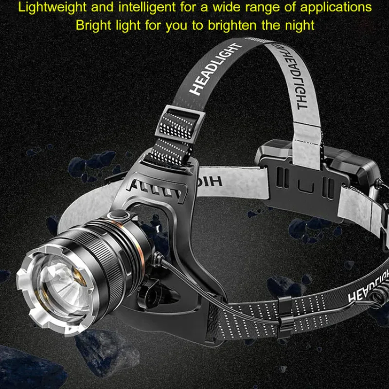 

Headwear Outdoor Sensor Headlamp Spotlight Night Fishing Telescopic Focus High Power Headlamps