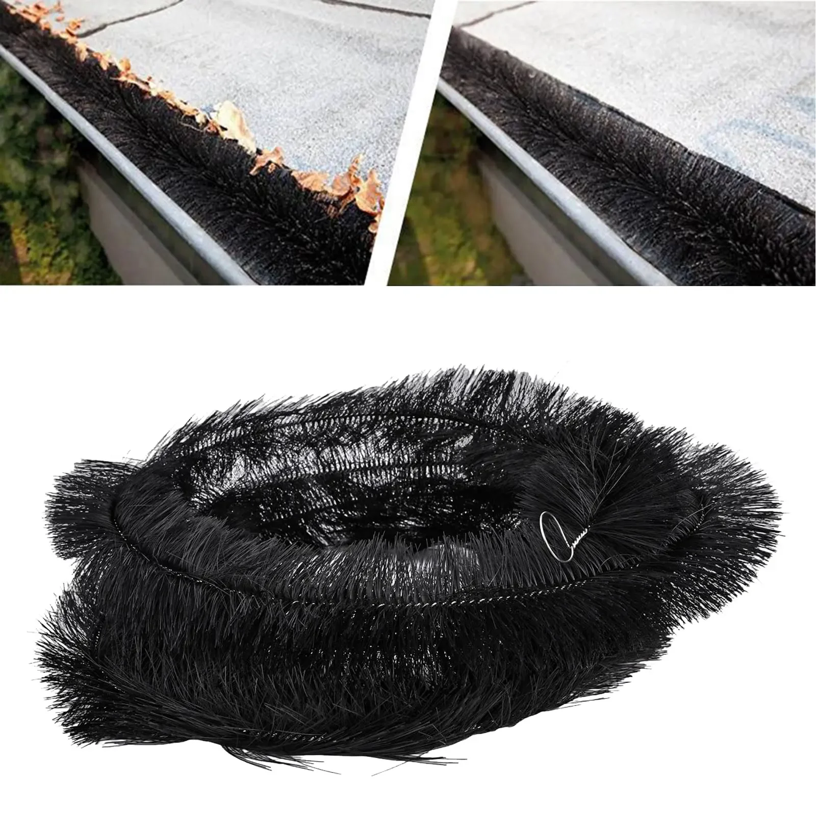 

Practical Gutter Guard Brush Stainless Steel Wire For Roof Downpipe Protection Brush Clog Remover Effective Filter