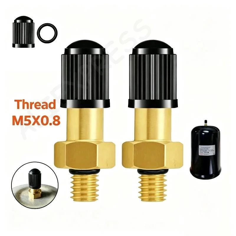 [G]Air Valve (including O-ring) For Hitachi Water Pump Nitrogen Tanks; M5x0.8 Thread; Compatible With Pressure Tanks