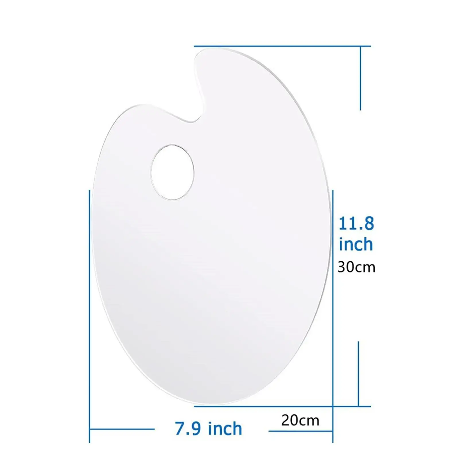 2Pcs Art Paint Plate Painting Pallet Artist Art Supply Oil for Color Mixing