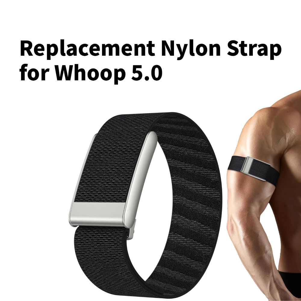 

Нейлоновый спортивный ремешок, совместимый с Whoop 5.0, водонепроницаемый, регулируемый, сменный нейлоновый браслет для ремешка Whoop 5.0.