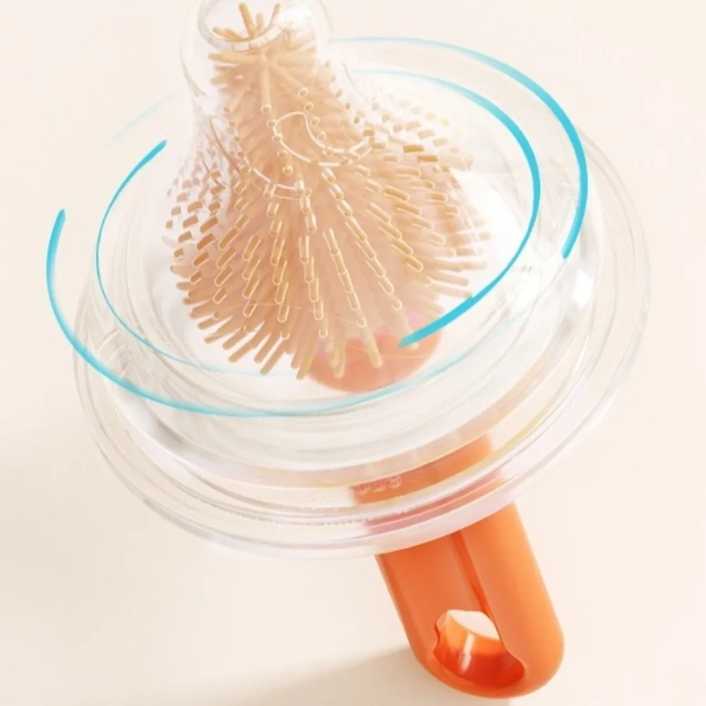 

5-in-1 Baby Bottle Brush Set Space Saving Built-in Drain Rack Nipple Straw Cleaning Brush Drying Rack Portable Cup Brush