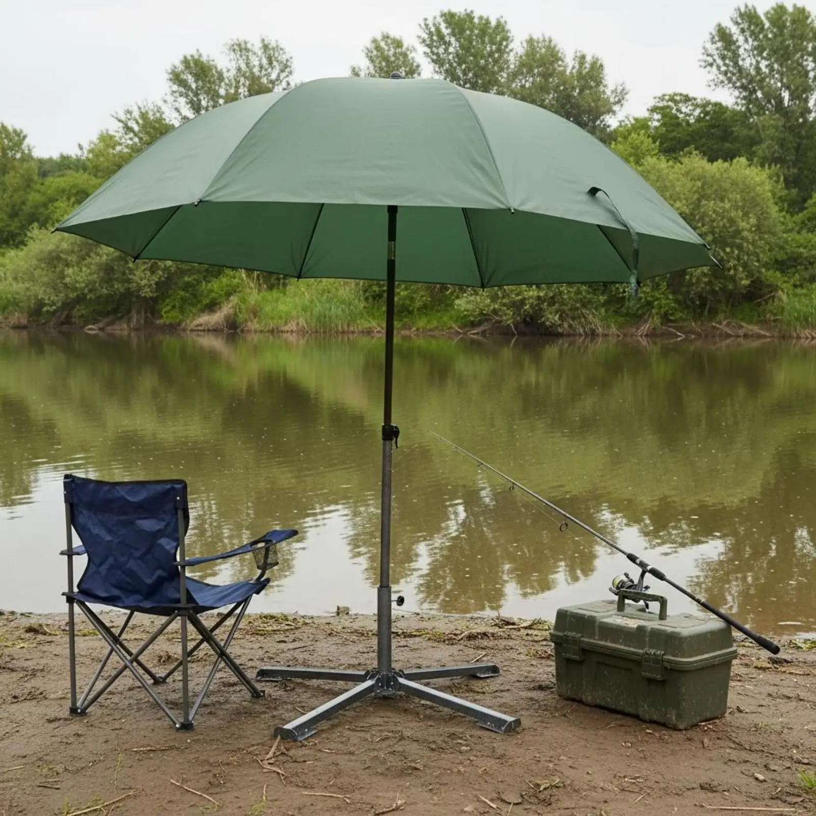 Portable Umbrella Base Stand Metal Shade Support Folding Patio Holder for Outdoor Beach and Garden