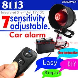 NEW Portable Burglar Alarm Universal 12V Vehicle Security Protection Auto Car Alarm System & 2 Remote Control Auto Burglar