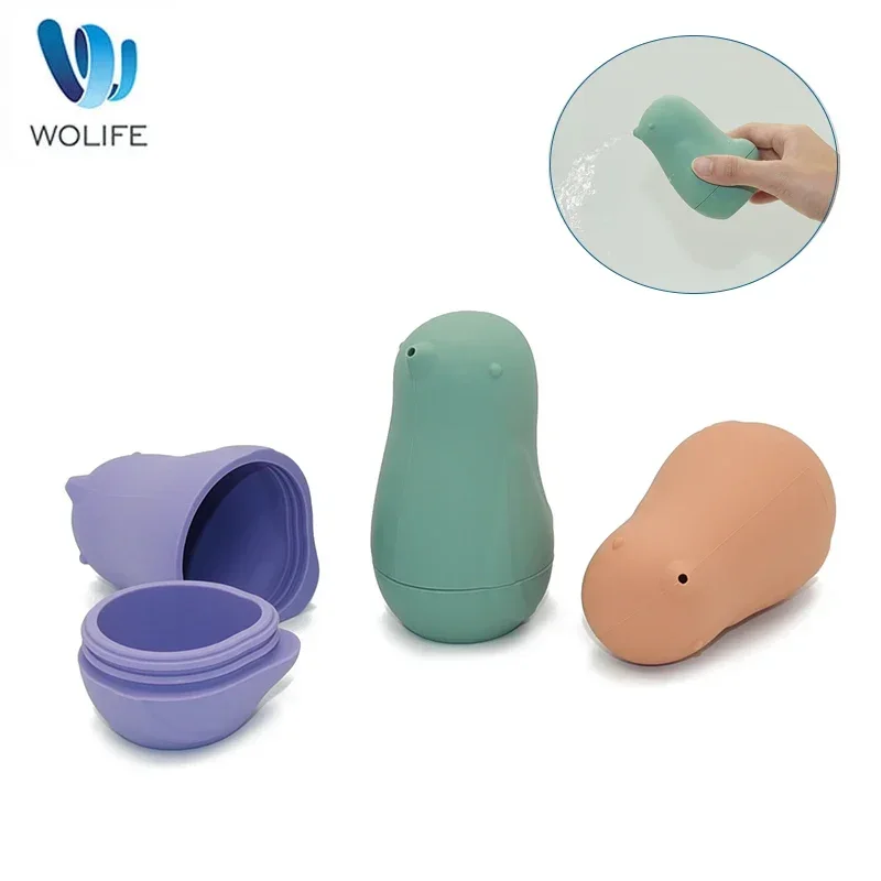 

Baby Bathing Toy Kids Cute Bird Bathroom Shower Swimming Water Toy Floating Silicone Bath Toys BPA Free Infant Toy For Kids Gift