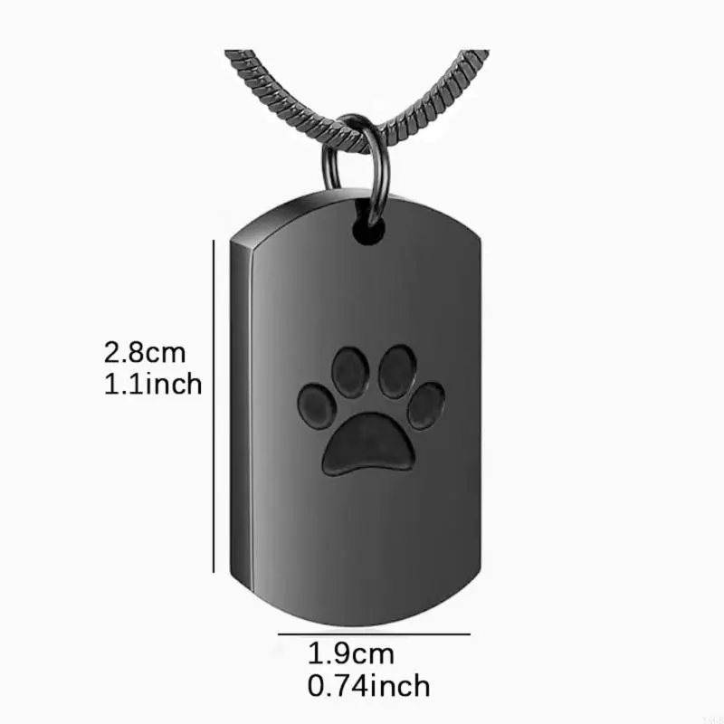 Pet Remembrances Urn Necklace Paws Design Cremation Jewelry For Ashes Keepsakes Y5GB
