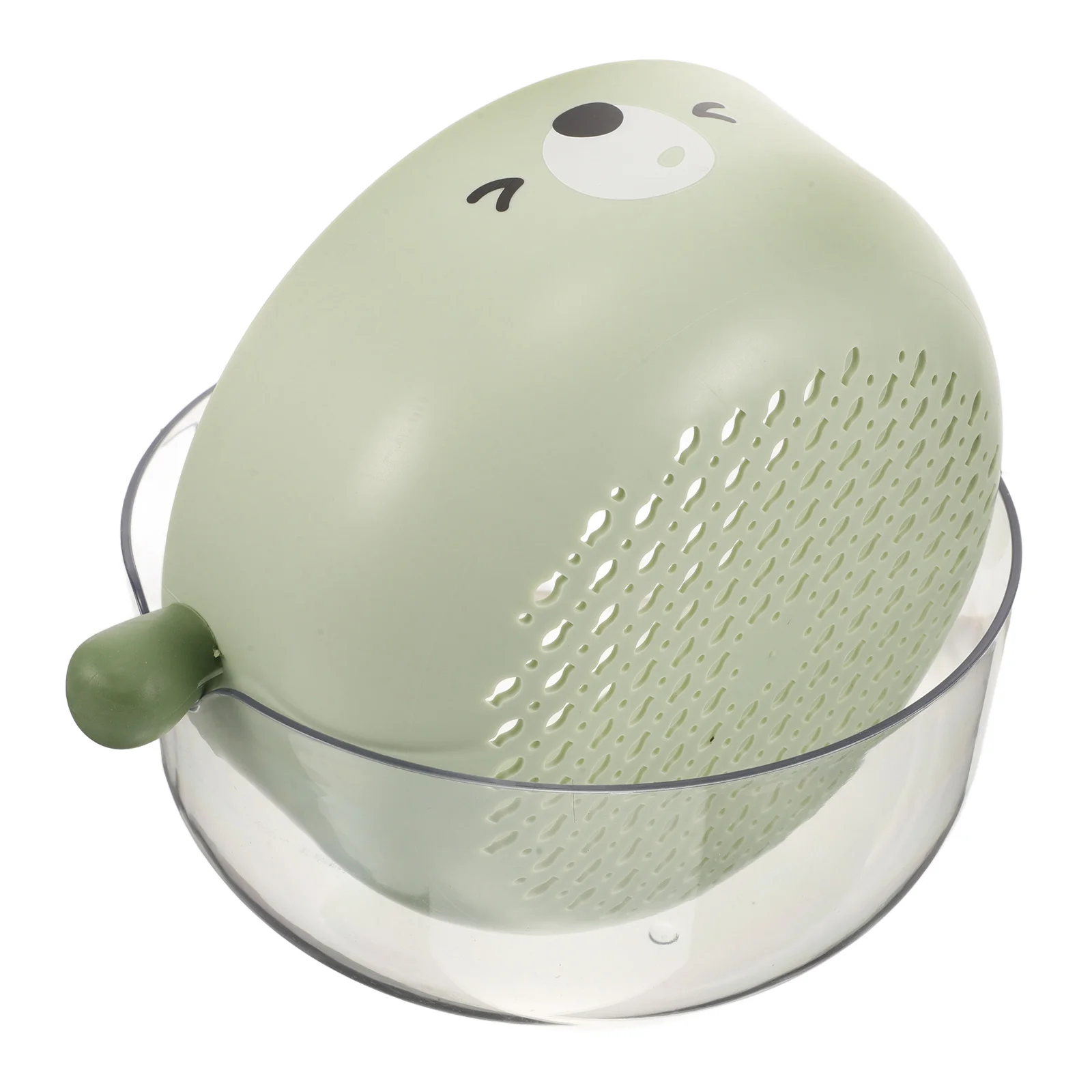 

Colander Double Layer Vegetable Basin Fruit Bowl Draining Basket Pan Food Strainer Green Dual-layer