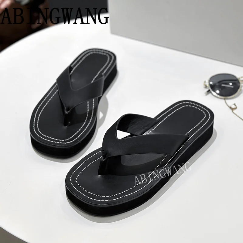 

Шлепанцы с открытым носком, женские тапочки, женские тапочки на толстой подошве, повседневная верхняя одежда, пляжная обувь, женские тапочки