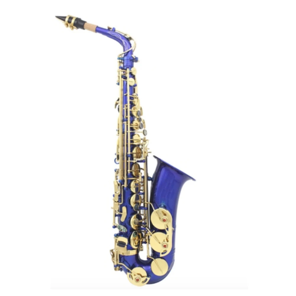 HOTSELL ALTO SAXOPHONE WITH Eb TONE YELLOW BRASS BODY COLORFUL SURFACE