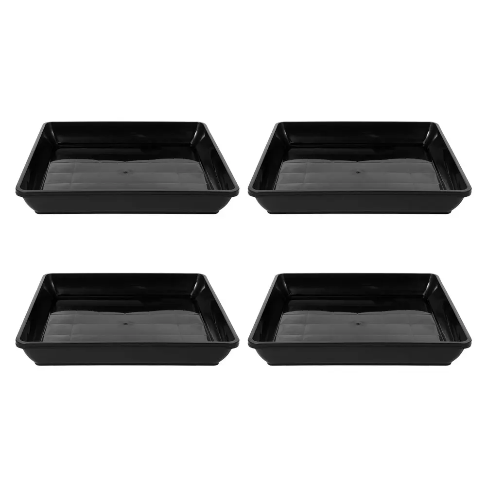 

4pcs Flower Pot Tray Thickened Plant Drip Tray Water Catcher Square Planter Saucer for Potted Plants Balcony Garden Decor