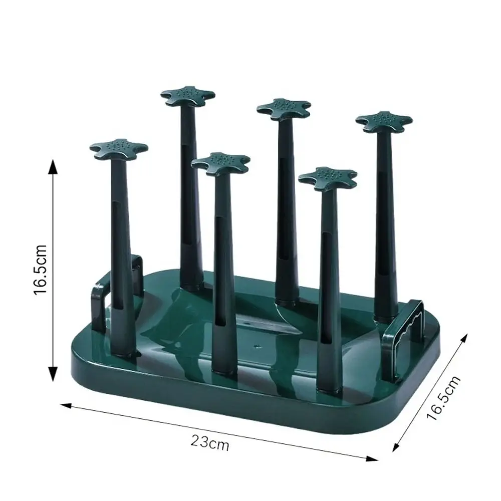 

Plastic Cup Drying Rack Large Capacity Upside-Down Glass Cup Storage Rack Detachable Dust-proof Glass Cup Drainer Holder Kitchen