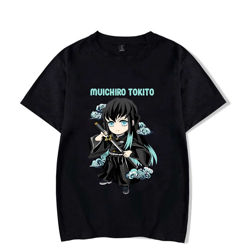 New Anime Print T Shirt Unisex Casual Short Sleeve T-shirt Women Fashion Tokitou Muichirou Graphic Print Tops Tees