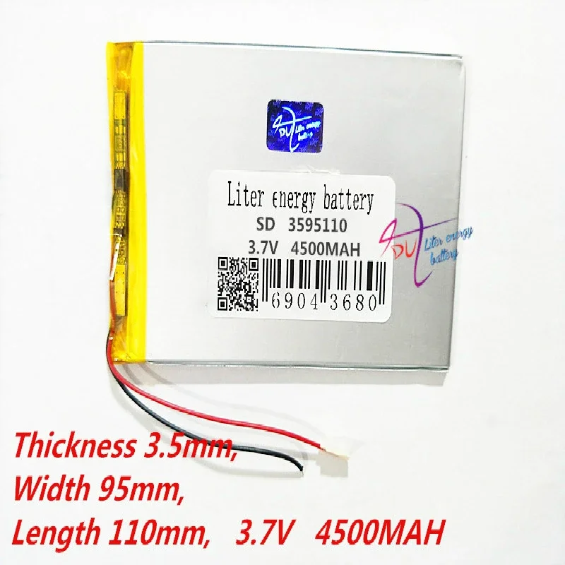 

Polymer core tablet PC built-in battery 3595110 3.7V 4500mAh Rechargeable Li-ion Cell Rechargeable Li-ion Cell