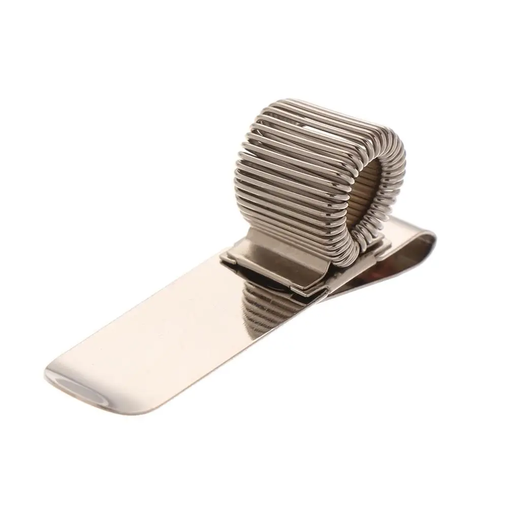 Writing Supplies Portable Elastic Loop Metal Pencil Holder Double Opening Spring Pen Clip Single Hole image 6