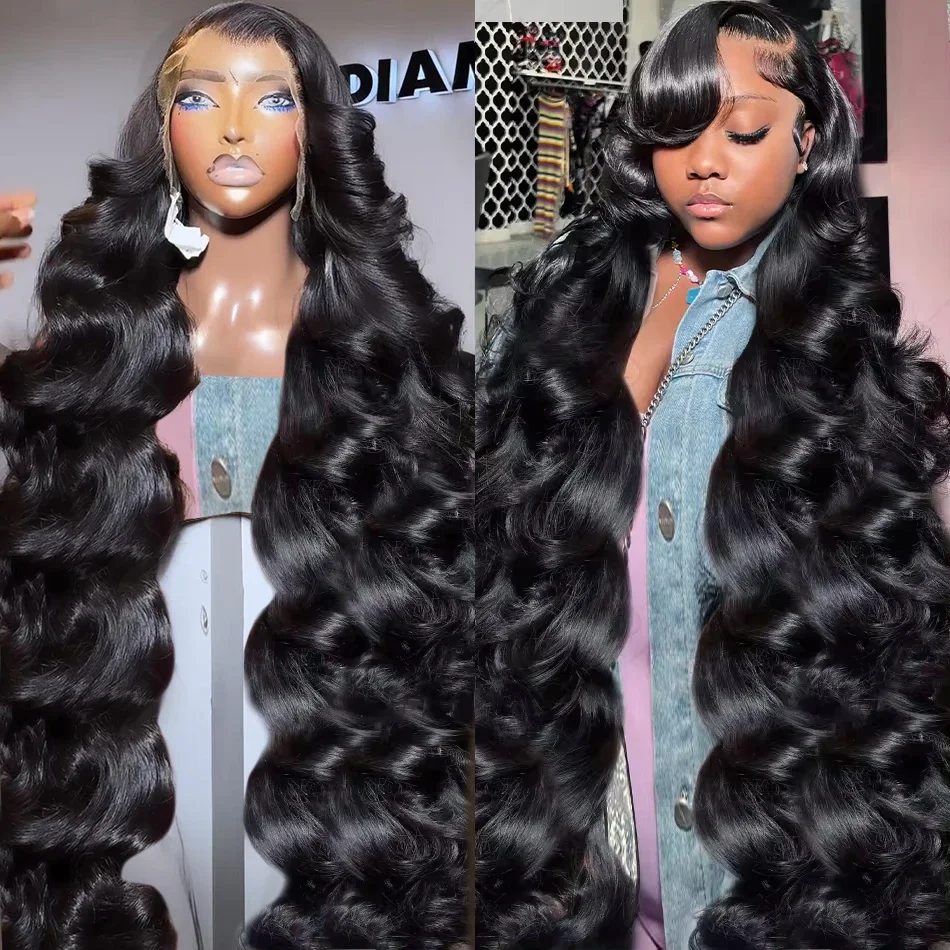 

Натуральные бразильские парики из человеческих волос 13x6 с прозрачной HD-основой, волнистые, 250% плотность, 30-40 дюймов, 13x4, предварительно прорезанные, для женщин