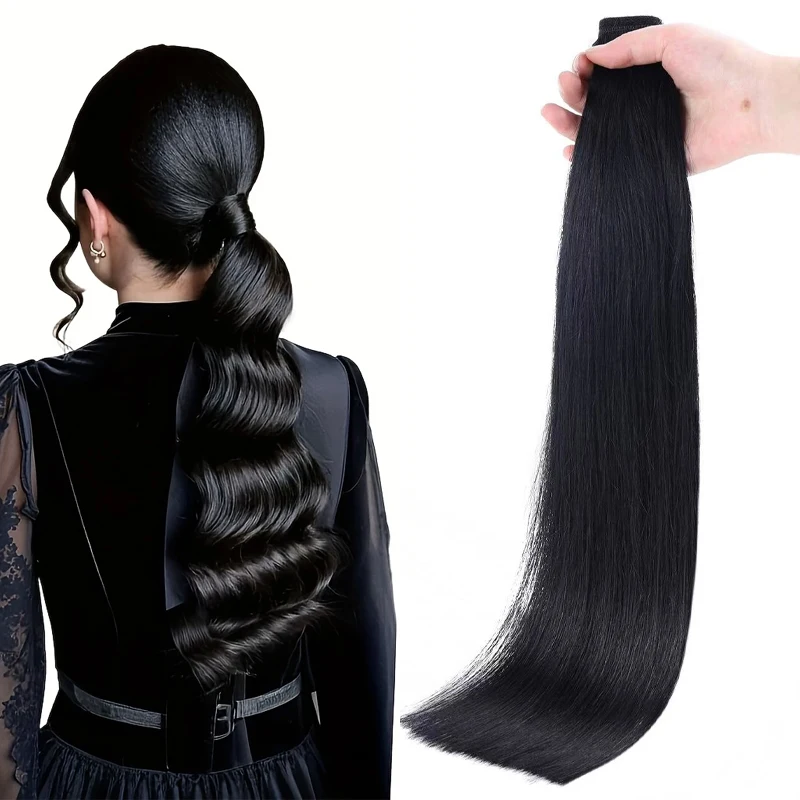 

Прямые человеческие волосы «Конский хвост», прямые 80 г/100 г/120 г, наращивание волос на заколке, человеческие волосы 12-26 дюймов, натуральные волосы, хвосты без зажима для когтей