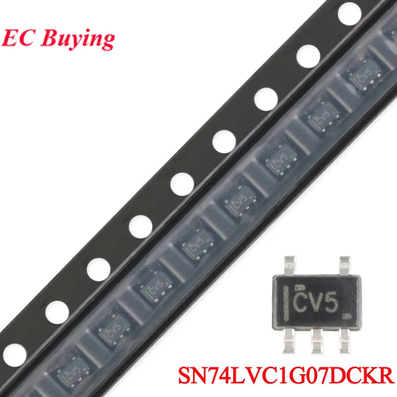 100pcs/5pcs SN74LVC1 SN74LVC1G07 SN74LVC1G07DCKR SOT-353 CV5 Open-drain Output Single-channel Buffer/Driver Chip IC