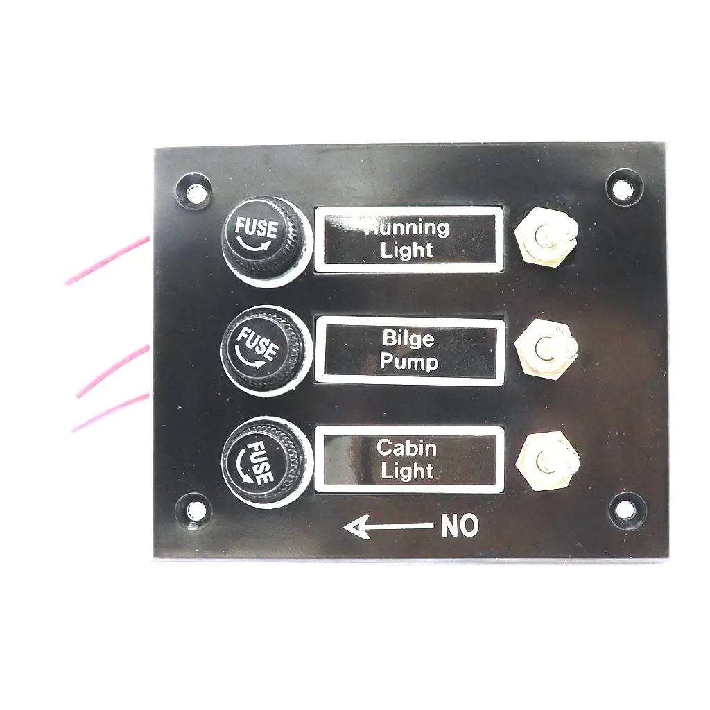 Boat Switch Panel, Waterproof 3 Gang Toggle Switches with Circuit Breaker DC 12V for Marine Car Truck Yacht