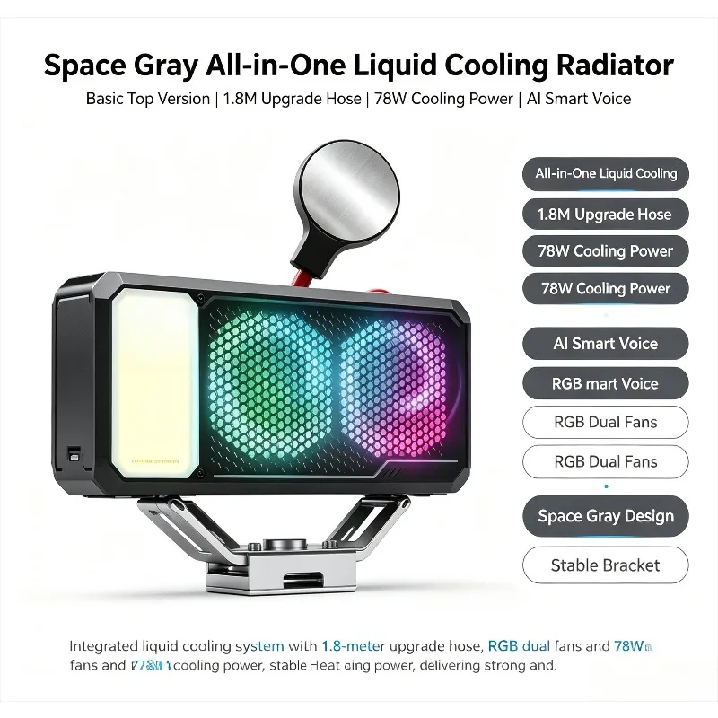 Silent Magnetic Semiconductor Phone Radiator 50W Cooling Power RGB Night Light Cell Phone Cooler Accessory
