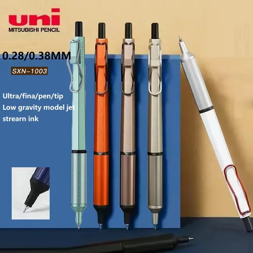 Bolígrafo de Gel japonés Uni Business, bolígrafo de secado rápido con centro de gravedad bajo, papelería de escritura con punta súper fina de 0,28/0,38mm