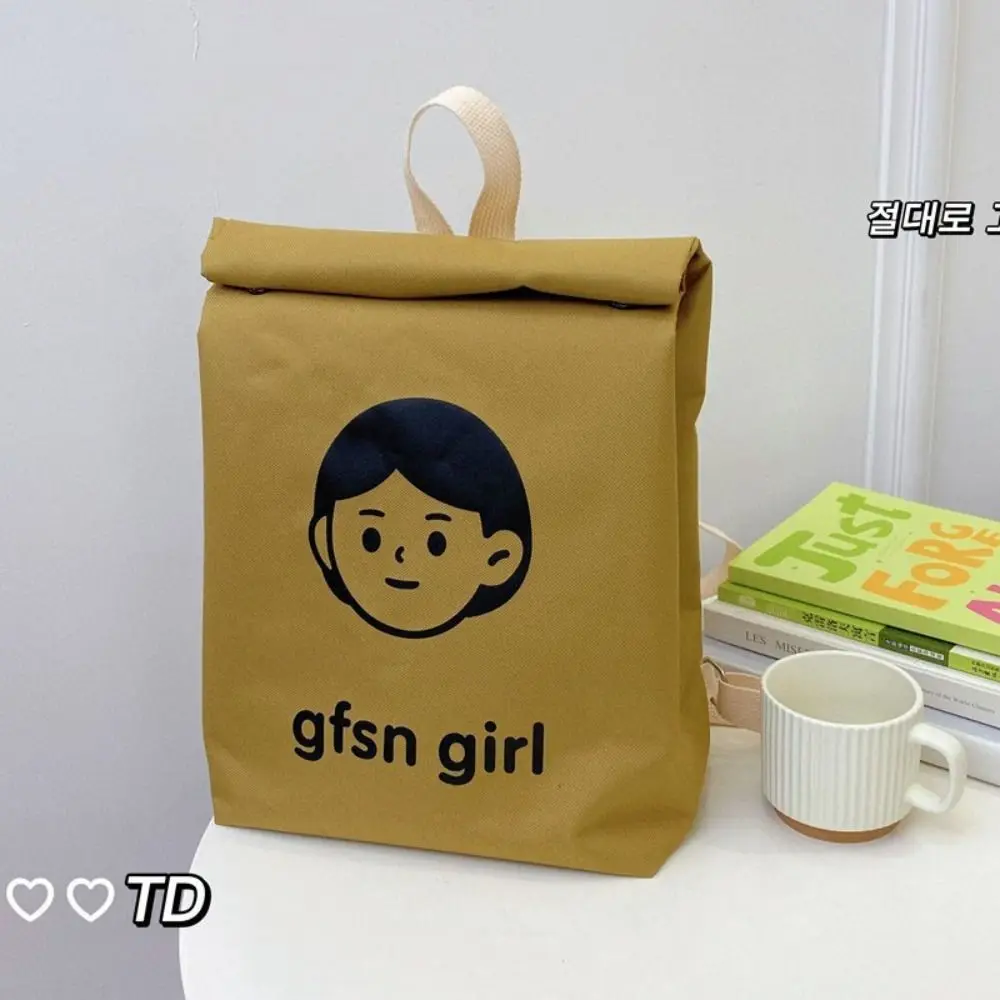 Lightweight Square Canvas School Bag Leisure Canvas Gfsn Girl Backpack Large Capacity Durable Large Capacity Backpack