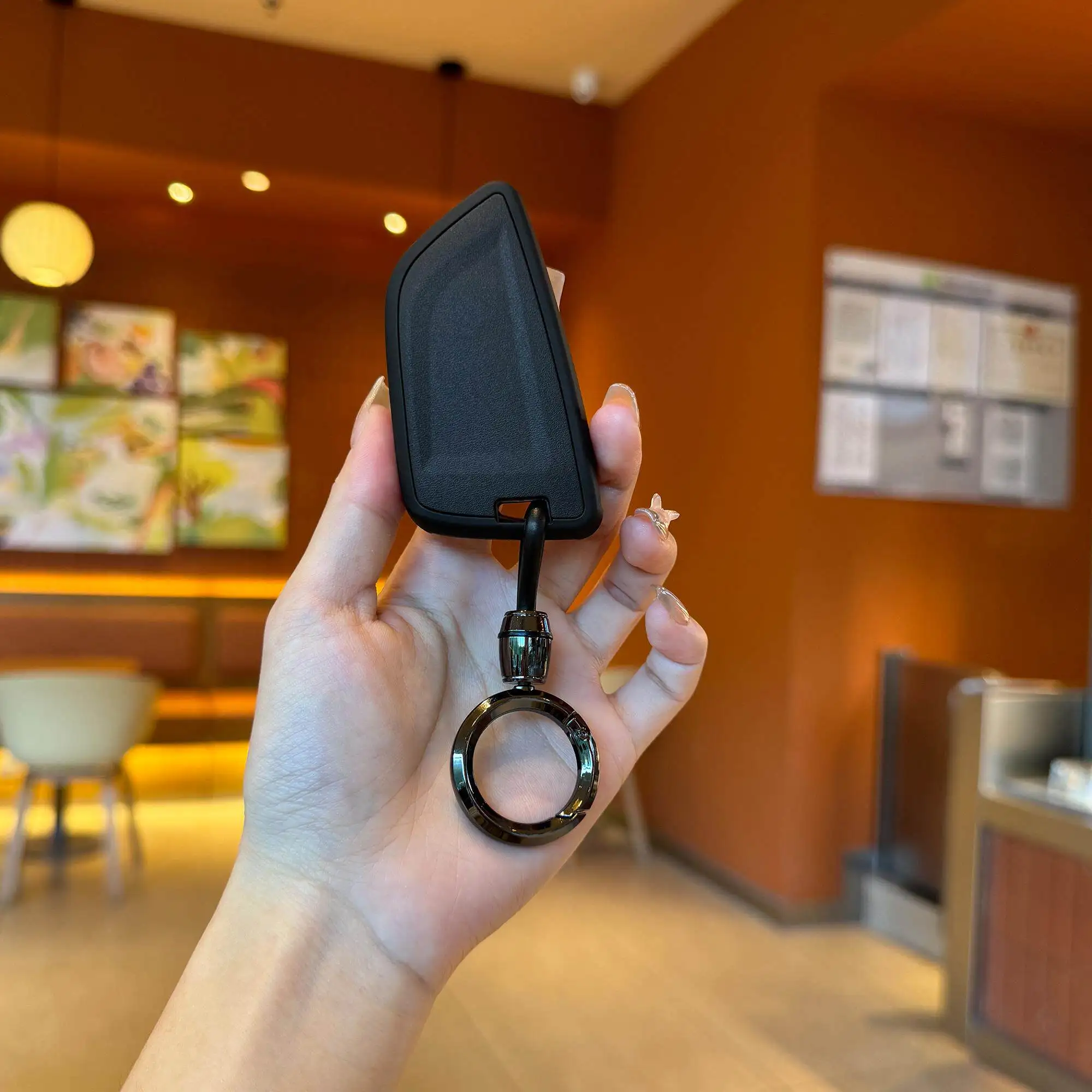 Anti-Drop TPU Car Key Shell For BMW Blade Smart Key 1 3 5 Series i3 X1 X3 X5 ix3, Business Style Men Key Case Cover With Keychai
