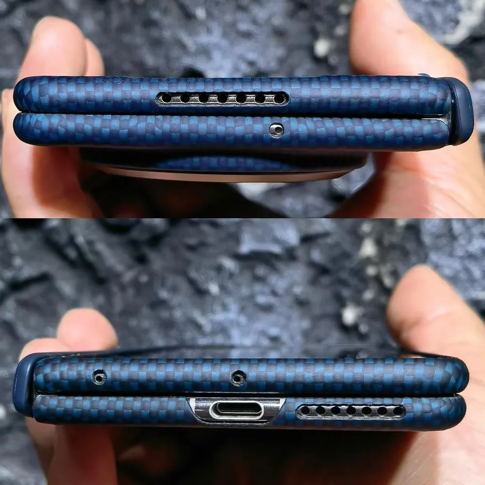 For Huawei Mate X7 Luxury Carbon Fiber Fabric Aramid Hinge Case For Huawei Mate X7 Protection