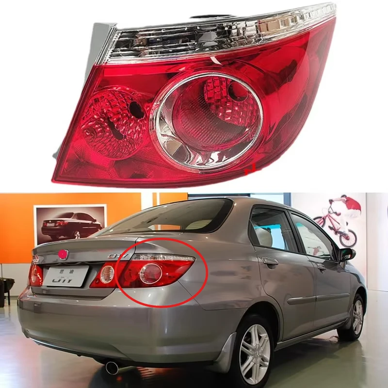 

For Honda CITY 2006 2007 2008 Car Accessories Outer Taillight Rear Light Tail Lamp Tail Lights No Line No Light