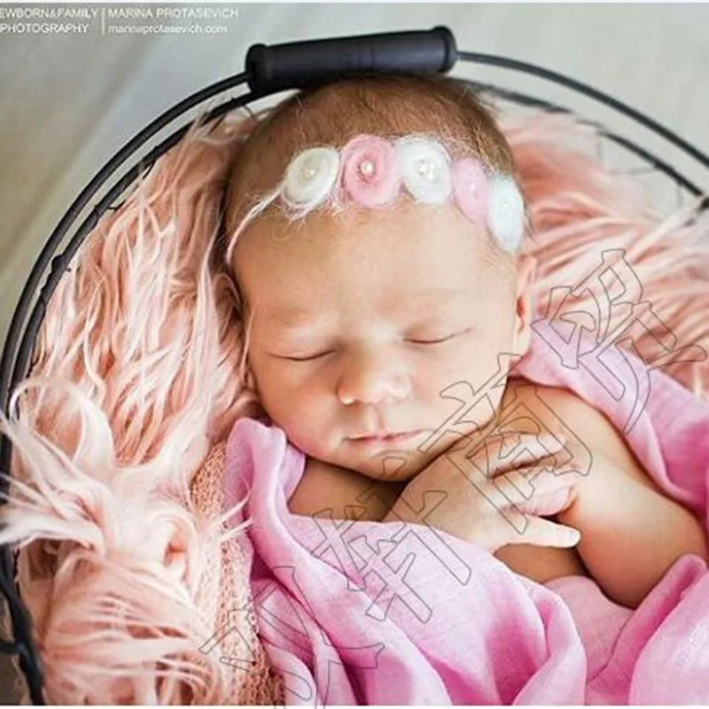 

70*50cm Blanket Basket Stuffer Fur Photography Props Newborn Photography Props