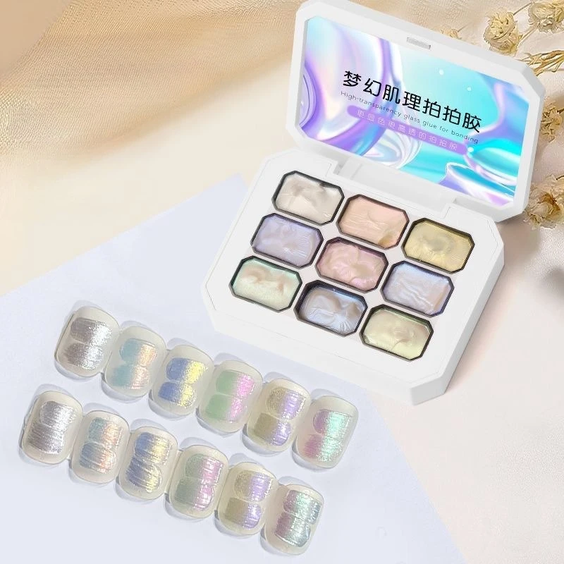

9 Grids Nail Art Patting Dreamy Texture Patting Nail Varnishes High Saturation Blendable Gradient For DIY Manicure Accsesories