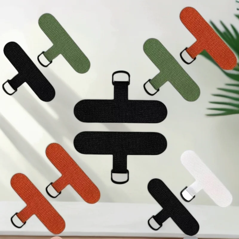 5pcs Phone T-shaped Strap Plates - Braid Lanyard Accessories for Phone 12/13/14/15 & Xiaomi Cases, Weave Card
