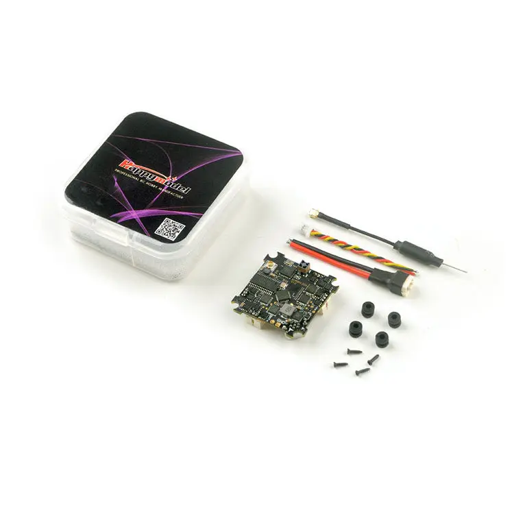 Happymodel ELRS F4 2G4 AIO Flight Controller, Built-in 2.4GHz ELRS Receiver, 5-in-1 for Tiny Whoop