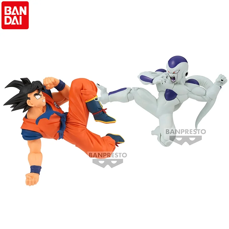 Original Bandai Dragon Ball Z Match Makers Son Goku Frieza Anime Figure Action Model Figurals Brinquedos Toys Gift