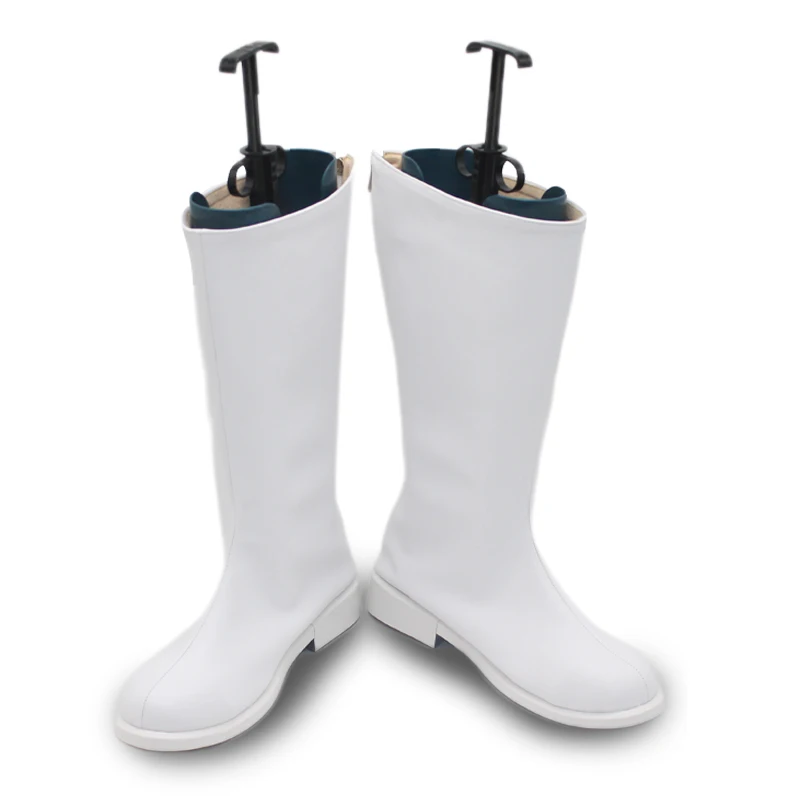 Ninjaturtles April O'Neil Cosplay Kostüm Schuhe Weiße handgemachte Kunstleder Halloween Party Stiefel