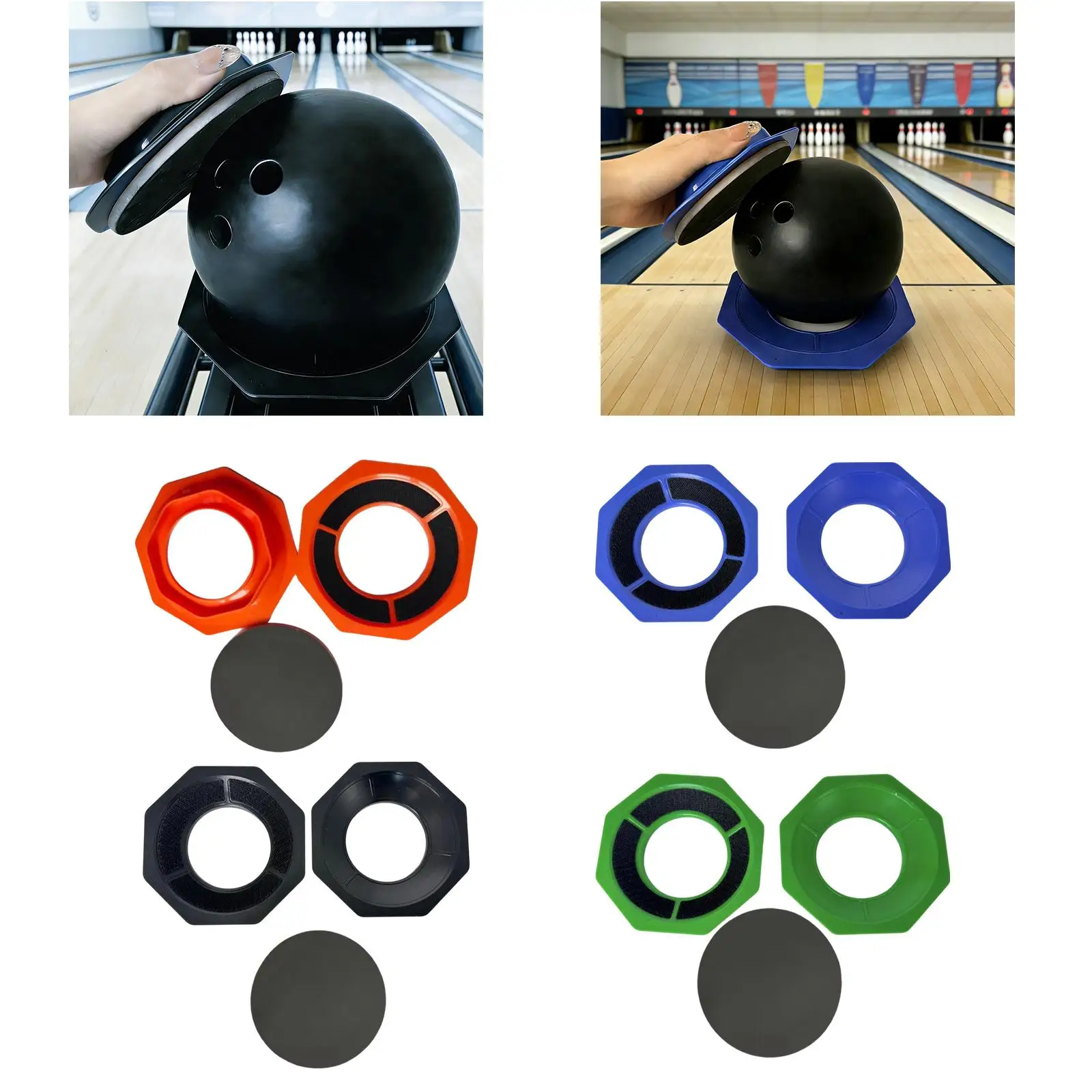 Ball Cup Organize Stand Hexagonal Plastic Professional Bowling Ball Holder Showcase for Bowling Enthusiasts