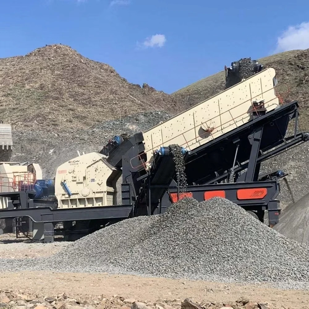 Mining Mobile Stone Crushers Gold Ore Crusher Wheel Type Stone Crusher Machine Line Stone Crushing Plant With Screen