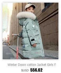 Winter Warm Down Jackets Boys Thicken Jumpsuit Parka Overalls Baby Toddler Girl Clothes Kids Snowsuit Children Clothing Set 2pcs