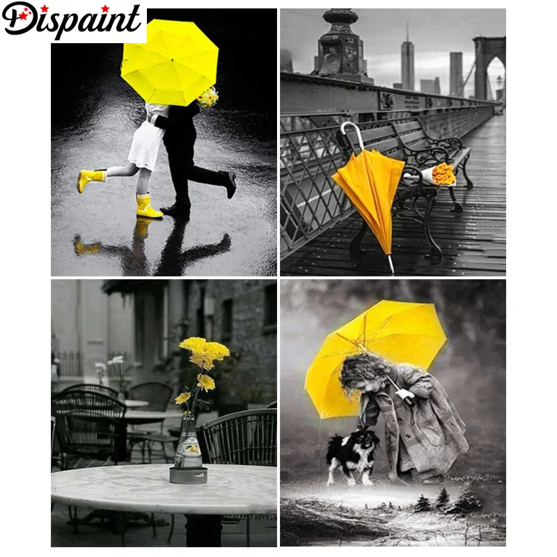 

Дисфарба, краска с алмазной вышивкой «Дождливая девушка», алмазная живопись, полная квадратная круглая картина, декор со стразами