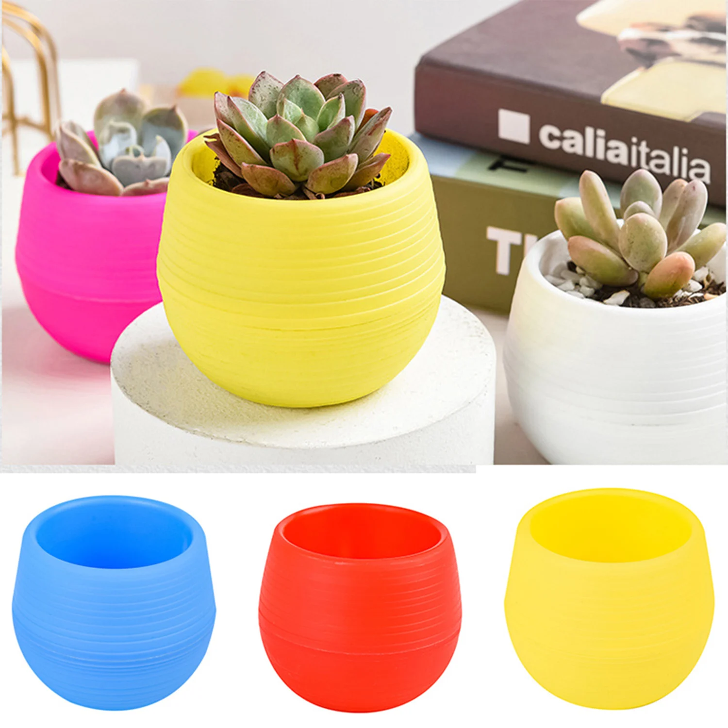 Colorful Nursery Flower Pot Plastic Nursery Pot Plant Seeds Nursery Box Transplant Flower Tray For Home Garden