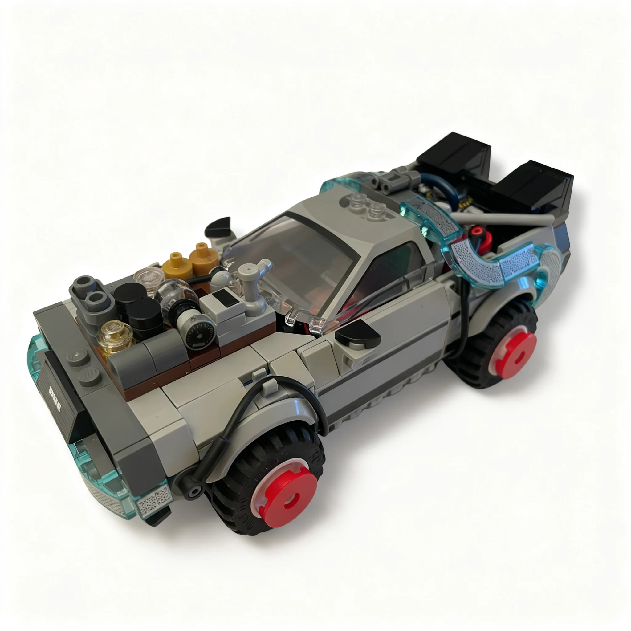 385pcs MOC City Champions Back To The Future DeLorean Time Machine Mod Model Building Blocks Christmas Gifts Toys Construction