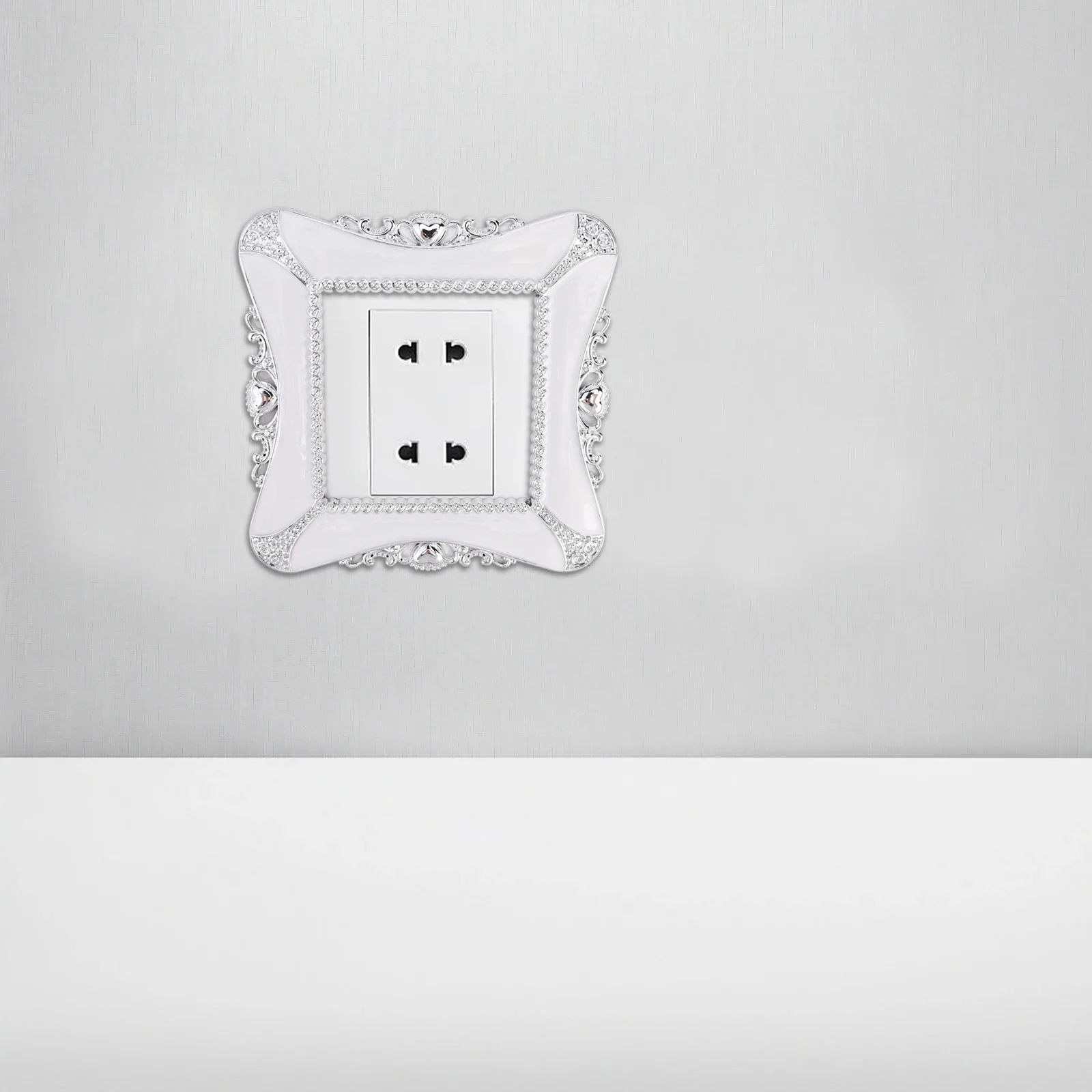 Switch Cover Switch Sticker Resin Light Switch Surround Resin Wall Sticker Rose Lace Switch Protective Cover 1PCS 86 Type