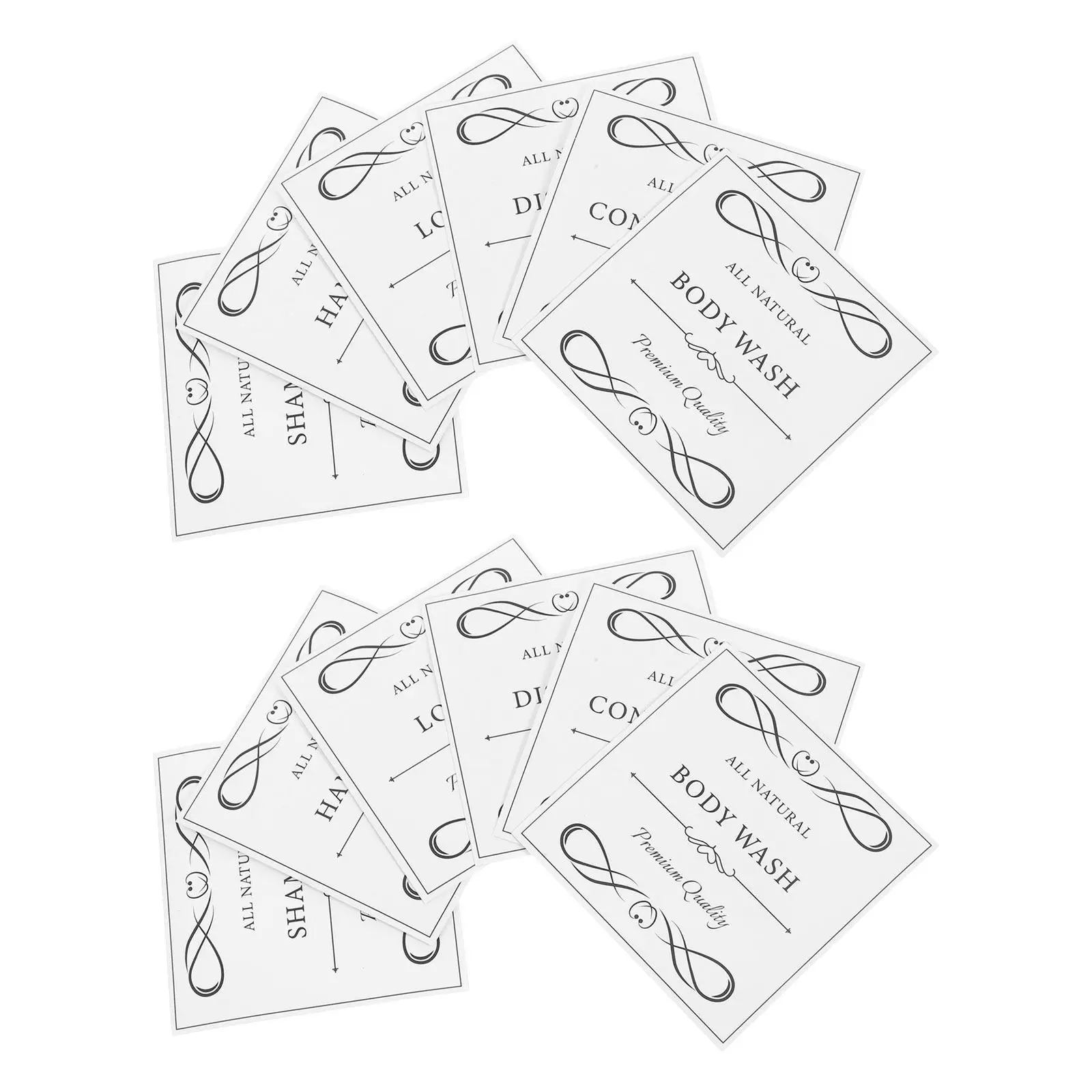 30Pcs Waterproof Labels for Soap Dispensers - Shampoo Lotion Hand Soap Bottle Stickers 7.5x7.5cm Humidity Resistant Removable