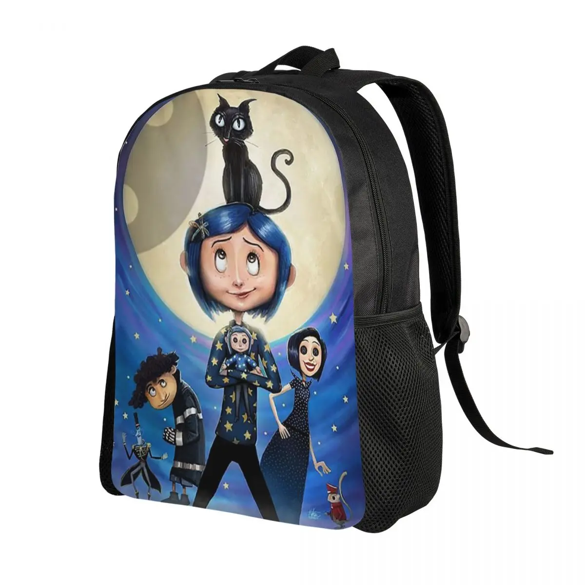 Custom Halloween Horror Movie Coraline Backpack Men Women Basic Bookbag for School College Bags