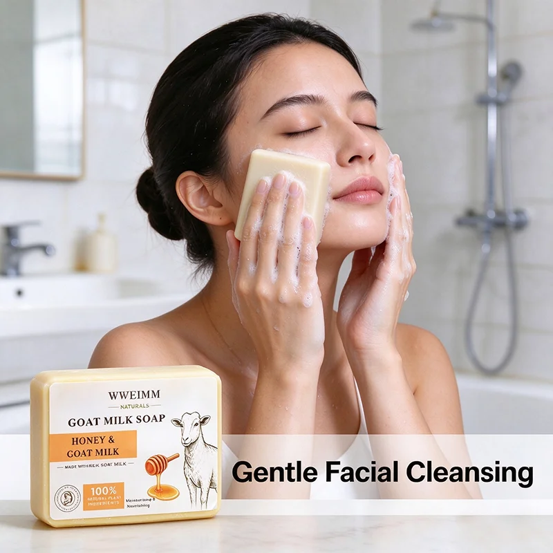 Gentle Moisturizing Cleansing Soap Gentle Moisturizing Cleansing Bar Soap Shea Butter Soap and Honey Goat Milk Soap Skin Care