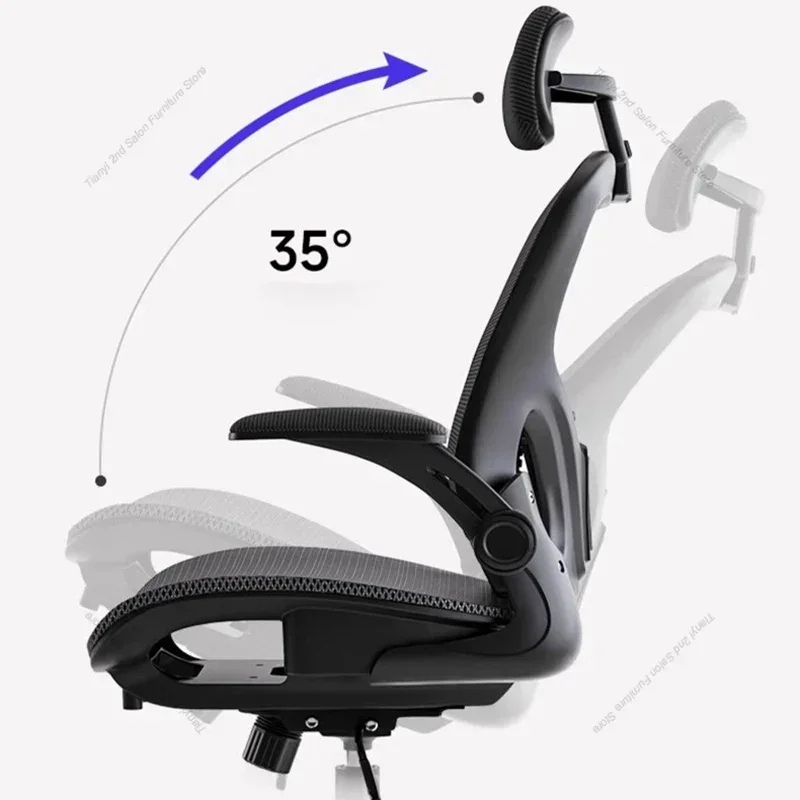 Ergonomic Backrest Office Chair Comfort Sedentary Adjust Work Office Chairs Lounge Meditation Salon Furniture Chaise Bureau FYOC