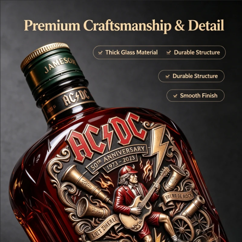 AC/DC 53rd Anniversary Commemorative Decanter Limited Collector's Edition Whiskey Decanter